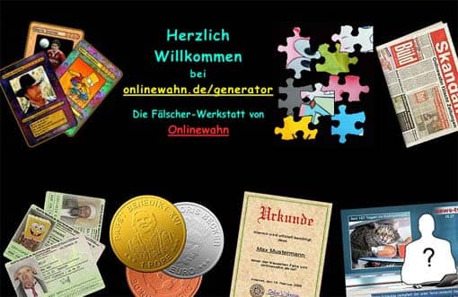 Onlinewahn - Fälscherwerkstatt (Beispiele)