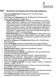 Vorschau: Arbeitsblatt 'Merkmale nationalsozialistischen Sprachgebrauchs'