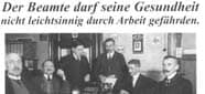 Postkarte: 'Der Beamte darf seine Gesundheit nicht leichtsinnig durch Arbeit gefährden' - Snipplet