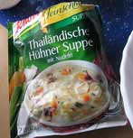 Knorr verwendet das Deppenleerzeichen für die 'Thailändische Hühner Suppe'