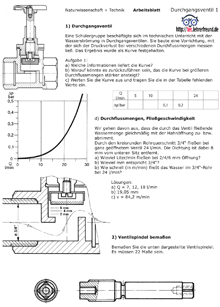 Arbeitsblatt Durchgangsventil 1 (Vorschaubild)