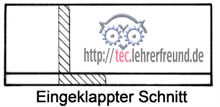 Eingeklappter Schnitt