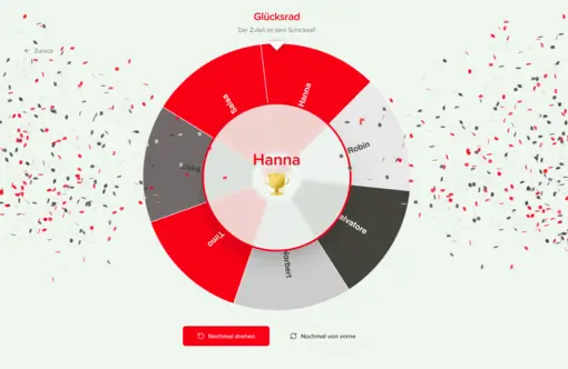 Zufällige Auswahl einer Schülerin