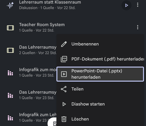 Präsentation als pdf oder ppt herunterladen