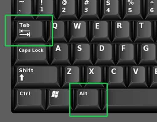 Taste 'Tab' auf der Tastatur