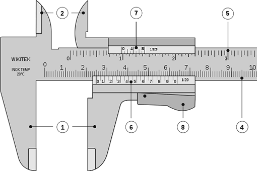 Messschieber mit 20stel Nonius