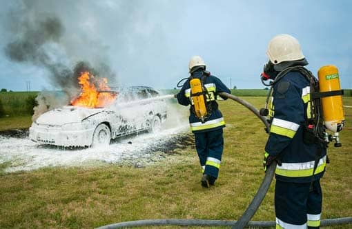 Feuerwehrmänner im Einsatz