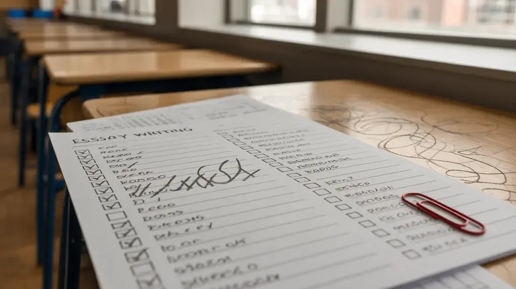 Symbolbild: Angekreuzte Checkliste mit Bleistiftkrakeleien und unleserlicher Schrift