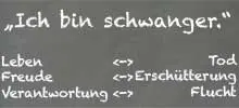 Tafelbild zu 'Agnes' von Peter Stamm, Thema: 'Ich bin schwanger'