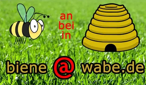 Biene 'at' Wabe - Präposition mit dem at-Zeichen