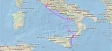 Orbis-Routenplaner: Ausschnitt aus einer Route
