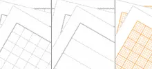 Verschiedene Papiervorlagen, Ausschnitt