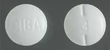 Ritalin-Tablette 10mg, Vorder- und Rückseite