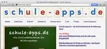 Screenshot von schule-apps.de