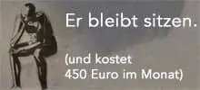 Mann, der sitzenbleibt