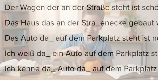 Ausschnitt aus dem s-ss-Übungsblatt + Schüler mit Hase