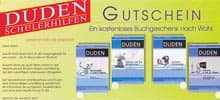 Duden-Gutschein (Ausschnitt)