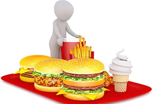 Tablett mit McDonald's-Fast-Food