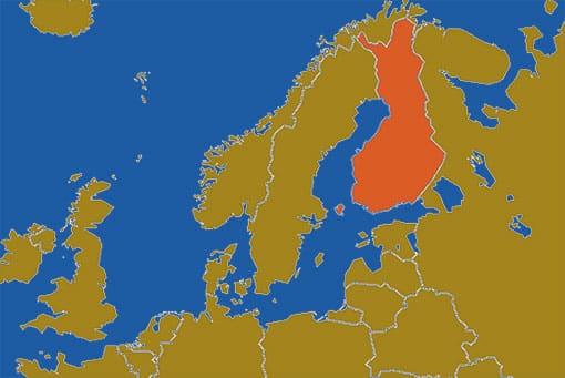 Finnland, kleine Karte