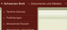 Screenshot (Ausschnitt) aus dem Intranet einer Schulhomepage