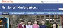 Beispiel für eine Klassenhomepage mit Shutterfly