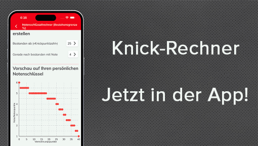 Knick-Rechner - Screenshot der Smartphone-App