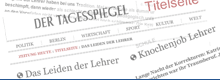 Artikelüberschriften zum Thema 'Lehrer', Ausschnitt