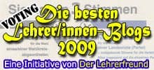 Lehrerblog 2009 - Logo mit Stimmzettel