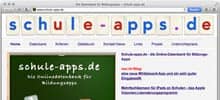 Screenshot von schule-apps.de