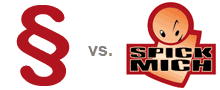 Spickmich-Logo vs. Paragraphenzeichen