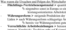 Ausschnitt aus der v. Keudell-Geschichtskarte 'Wirtschaftswunder der BRD'