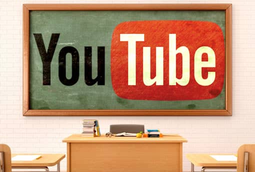 YouTube-Logo in Klassenzimmer