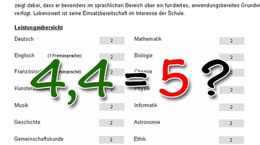 Einmal 50 auf ist noten man Gute Noten