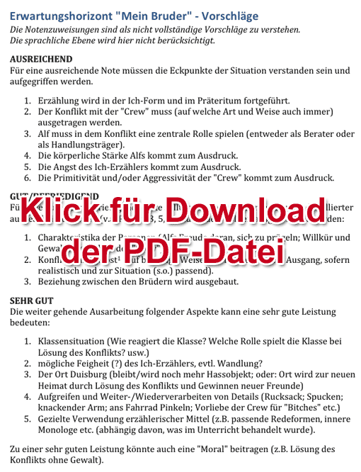 Kreatives Schreiben: Erzählung zum Weiterschreiben mit Erwartungshorizont •  Lehrerfreund