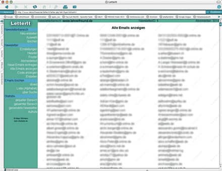 Letterit - Newslettersystem bei lehrerfreund.de von März 2002 bis 2004