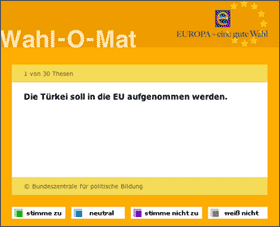 Vorschau Wahl-O-Mat Europawahl 2004