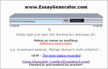 Essay-Generator: Vorschau