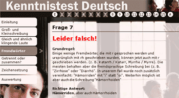 Vorschau Rechtschreibtest wissen.de