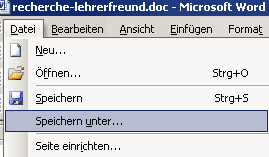 Datei speichern unter ...