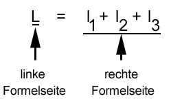 Formel L = l1 usw umstellen