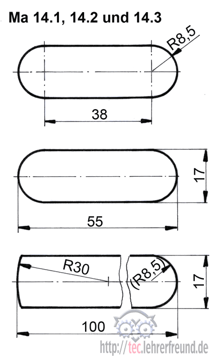 Ma 14 - Bemaßung von langlochähnlichen Formen