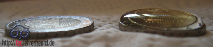Wasserkuppe auf Münze