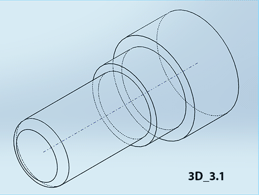 3D CAD Stufenbolzen