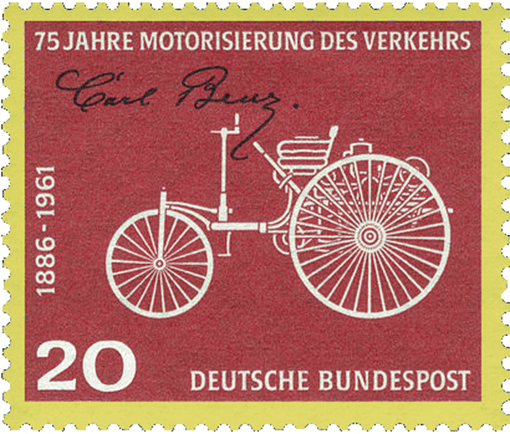 Briefmarke 1961–75 Jahre Motorisierung des Verkehrs