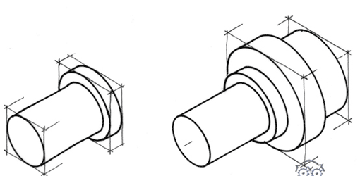Freihandzeichnen - Zylindrische Bauteile, Vorschaubild