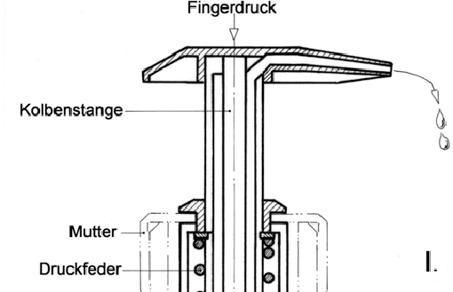 Seifenspenderpumpe - technische Zeichnung (Ausschnitt)