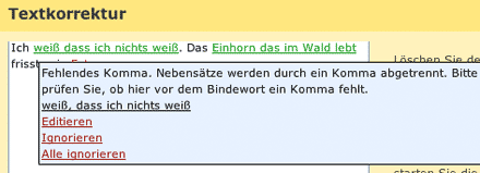 Online-Korrektur von Komma-und Grammatikfehlern mit der Online-Textprüfung von Duden